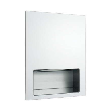 ASI 645210A-00 Piatto™ Completely Recessed Automatic Roll Paper Towel  Dispenser – Battery Operated – White Phenolic Door #ASI-645210A-00