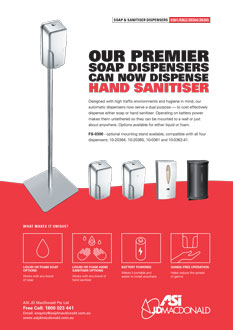 ASI Hand Sanitiser Dispensers and Stand Sell Sheet