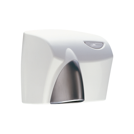 HDABWHTSC AUTOBEAM Automatic Hand Dryer - White with Satin Chrome Nozzle