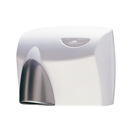 HDABWHTSG AUTOBEAM Automatic Hand Dryer - White with Silver Gloss Nozzle